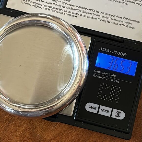 Sterling Silver Assymetrical Hollow Bangle Bracelet - Picture 5 of 7